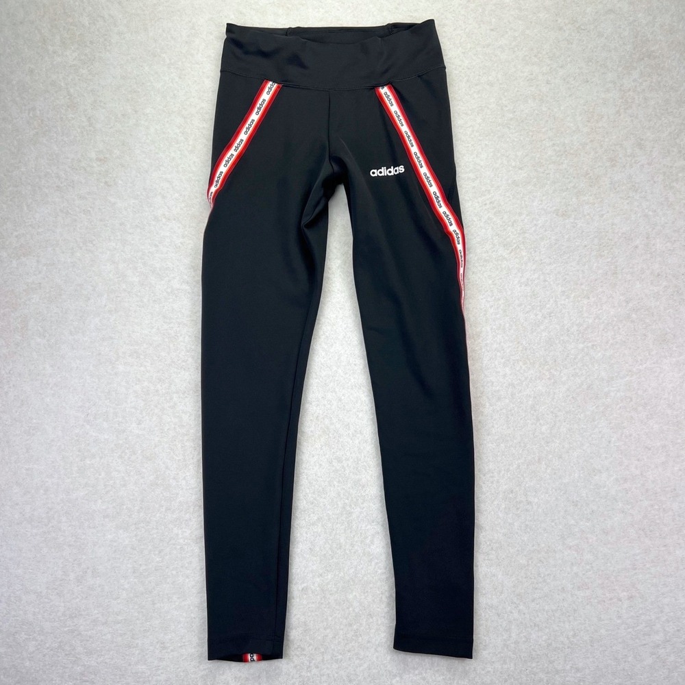 Adidas Farm Rio Leggings Women Small Black Red Stripe Logo Climalite Collab